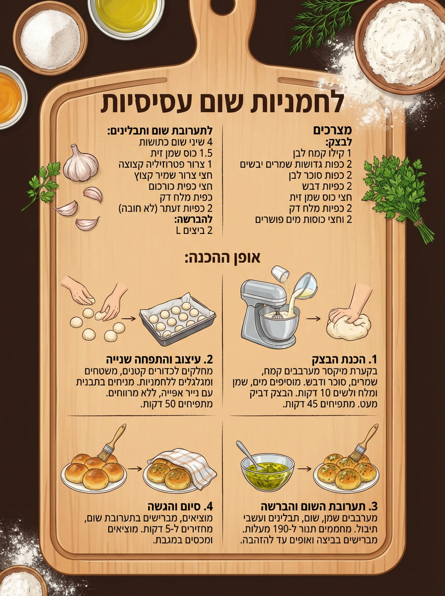 לחמניות שום עסיסיות