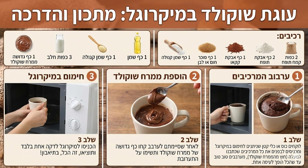 עוגת שוקולד במיקרוגל